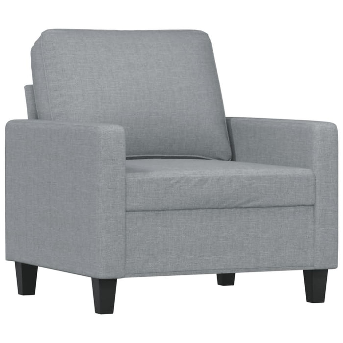 Set de canapele cu perne, 3 piese, gri deschis, textil - WALTI WALTI