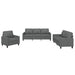 Set de canapele cu perne, 3 piese, gri închis, textil - WALTI WALTI