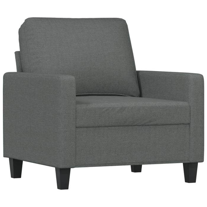 Set de canapele cu perne, 3 piese, gri închis, textil - WALTI WALTI