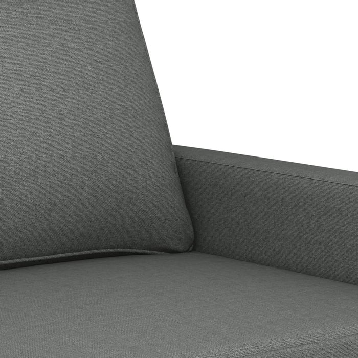 Set de canapele cu perne, 3 piese, gri închis, textil - WALTI WALTI