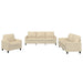 Set de canapele cu perne, 3 piese, crem, textil - WALTI WALTI