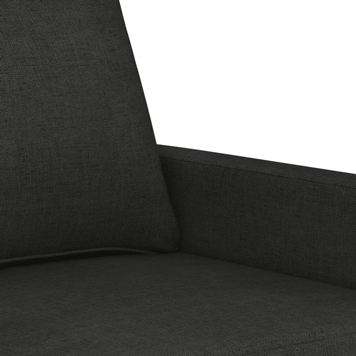 Set de canapele cu perne, 3 piese, negru, textil - WALTI WALTI