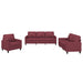 Set canapea cu perne, 3 piese, roșu vin, material textil - WALTI WALTI