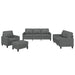 Set de canapele cu perne, 4 piese, gri închis, textil - WALTI WALTI