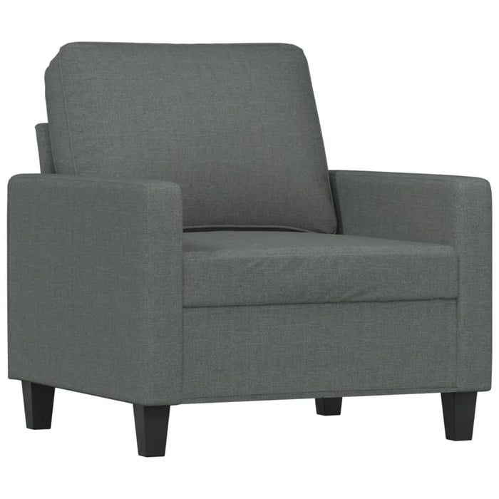Set de canapele cu perne, 4 piese, gri închis, textil - WALTI WALTI