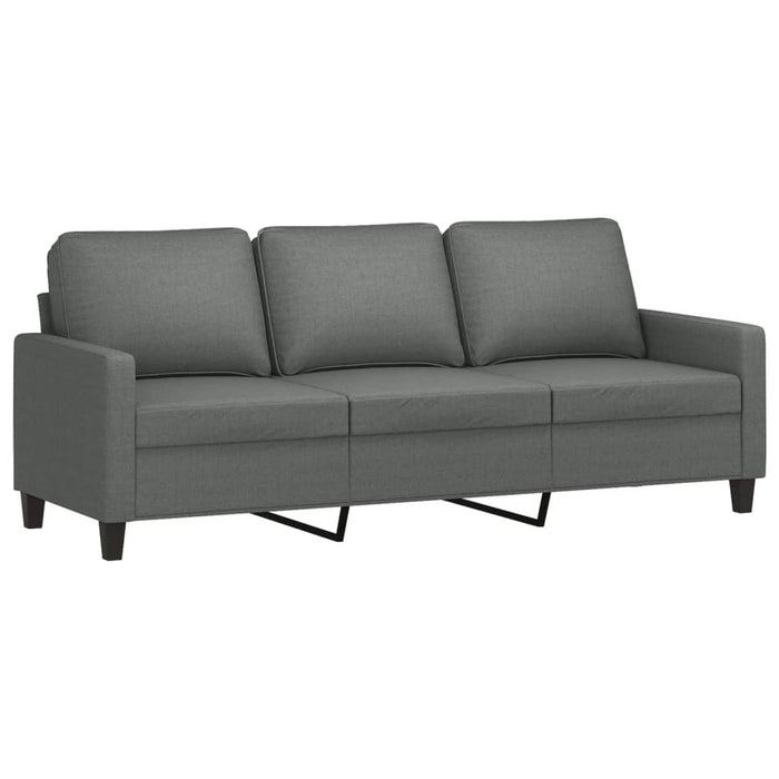 Set de canapele cu perne, 4 piese, gri închis, textil - WALTI WALTI