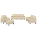 Set de canapele cu perne, 4 piese, crem, textil - WALTI WALTI