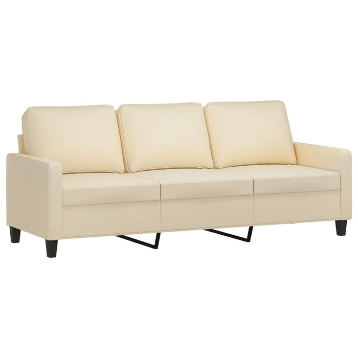 Set de canapele cu perne, 4 piese, crem, textil - WALTI WALTI