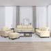 Set de canapele cu perne, 4 piese, crem, textil - WALTI WALTI