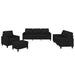 Set de canapele cu perne, 4 piese, negru, textil - WALTI WALTI