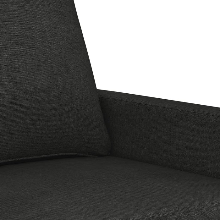 Set de canapele cu perne, 4 piese, negru, textil - WALTI WALTI