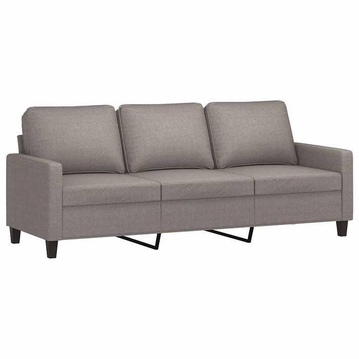 Set de canapea cu perne, 4 piese, gri taupe, material textil - WALTI WALTI