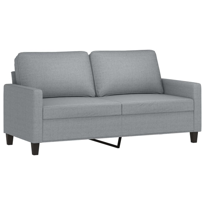 Set de canapele cu perne, 2 piese, gri deschis, textil - WALTI WALTI
