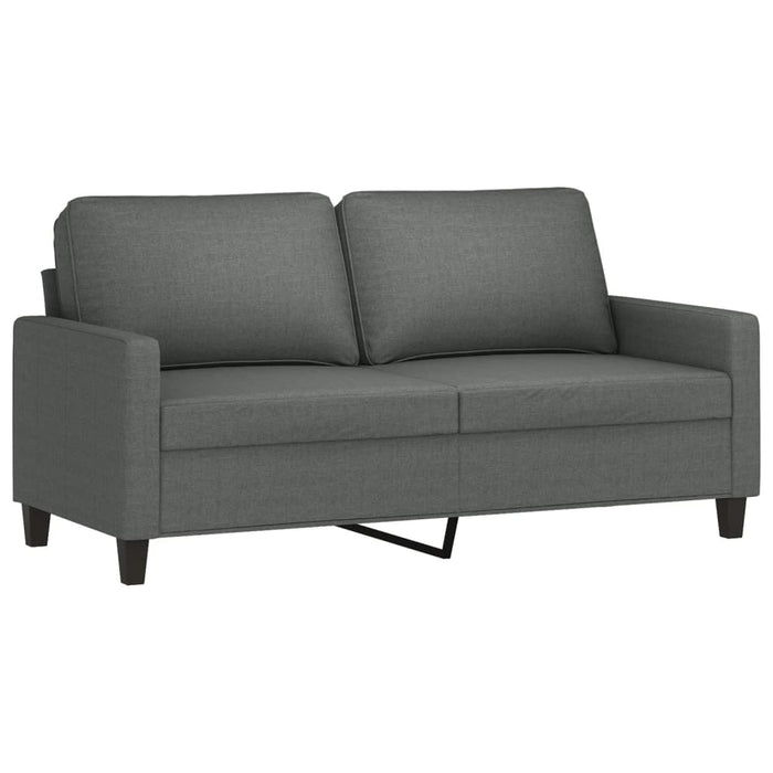 Set de canapele cu perne, 2 piese, gri închis, textil - WALTI WALTI