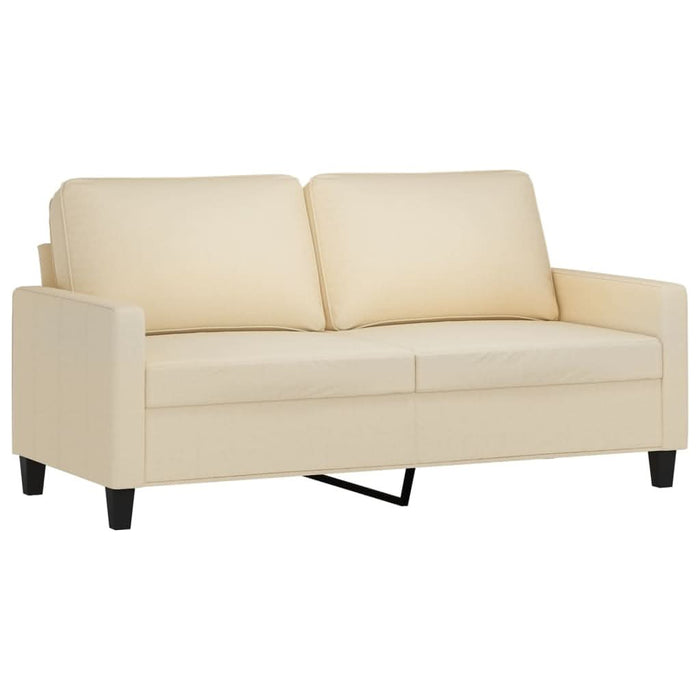 Set de canapele cu perne, 2 piese, crem, textil WALTI