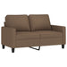 Set de canapele cu perne, 2 piese, maro, textil - WALTI WALTI