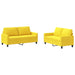 Set de canapele cu perne, 2 piese, galben deschis, textil - WALTI WALTI