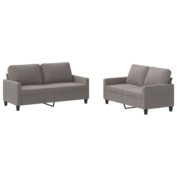Set de canapea cu perne, 2 piese, gri taupe, material textil - WALTI WALTI