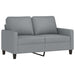 Set de canapele cu perne, 3 piese, gri deschis, textil - WALTI WALTI