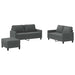 Set de canapele cu perne, 3 piese, gri închis, textil - WALTI WALTI