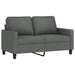 Set de canapele cu perne, 3 piese, gri închis, textil - WALTI WALTI