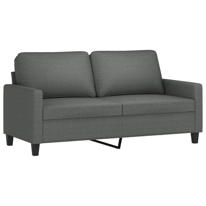 Set de canapele cu perne, 3 piese, gri închis, textil - WALTI WALTI