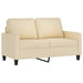 Set de canapele cu perne, 3 piese, crem, textil - WALTI WALTI
