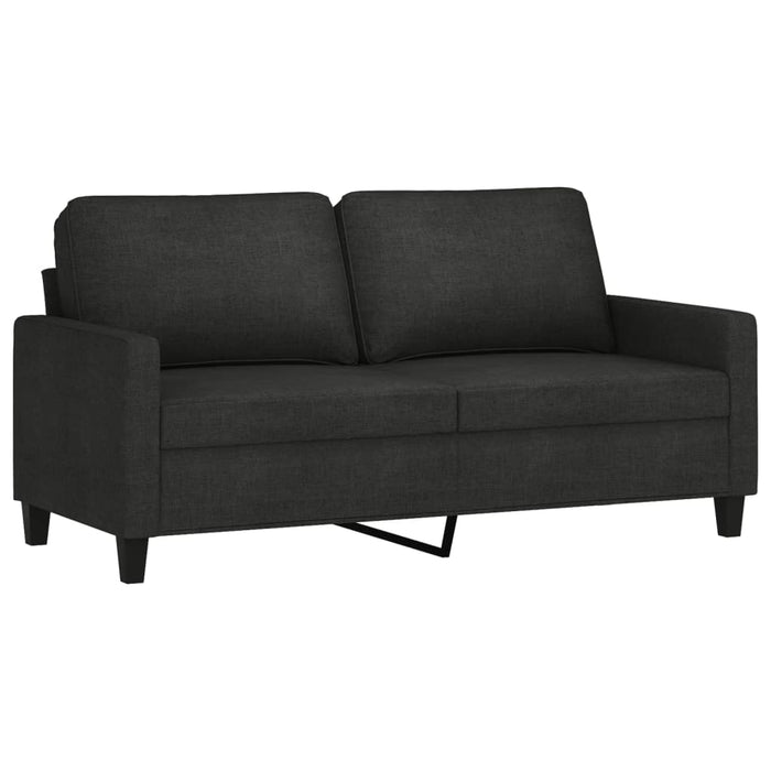 Set de canapele cu perne, 3 piese, negru, textil - WALTI WALTI