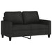 Set de canapele cu perne, 3 piese, negru, textil - WALTI WALTI