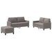 Set de canapea cu perne, 3 piese, gri taupe, material textil - WALTI WALTI
