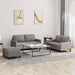 Set de canapea cu perne, 3 piese, gri taupe, material textil - WALTI WALTI