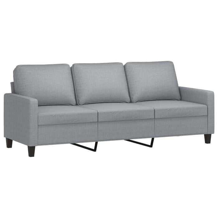 Set de canapele cu perne, 2 piese, gri deschis, textil - WALTI WALTI