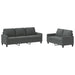 Set de canapele cu perne, 2 piese, gri închis, textil - WALTI WALTI