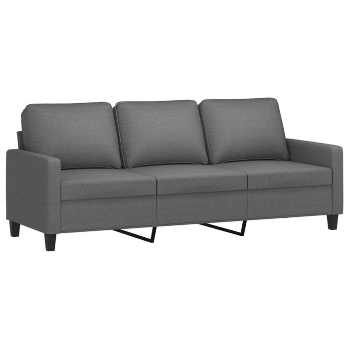 Set de canapele cu perne, 2 piese, gri închis, textil - WALTI WALTI
