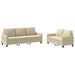 Set de canapele cu perne, 2 piese, crem, textil - WALTI WALTI