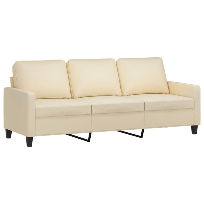 Set de canapele cu perne, 2 piese, crem, textil - WALTI WALTI