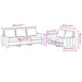 Set de canapele cu perne, 2 piese, crem, textil - WALTI WALTI