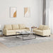 Set de canapele cu perne, 2 piese, crem, textil - WALTI WALTI