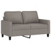 Set de canapea cu perne, 2 piese, gri taupe, material textil - WALTI WALTI