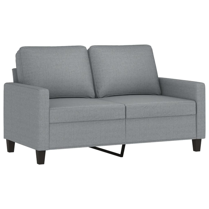 Set de canapele cu perne, 3 piese, gri deschis, textil - WALTI WALTI