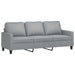 Set de canapele cu perne, 3 piese, gri deschis, textil - WALTI WALTI