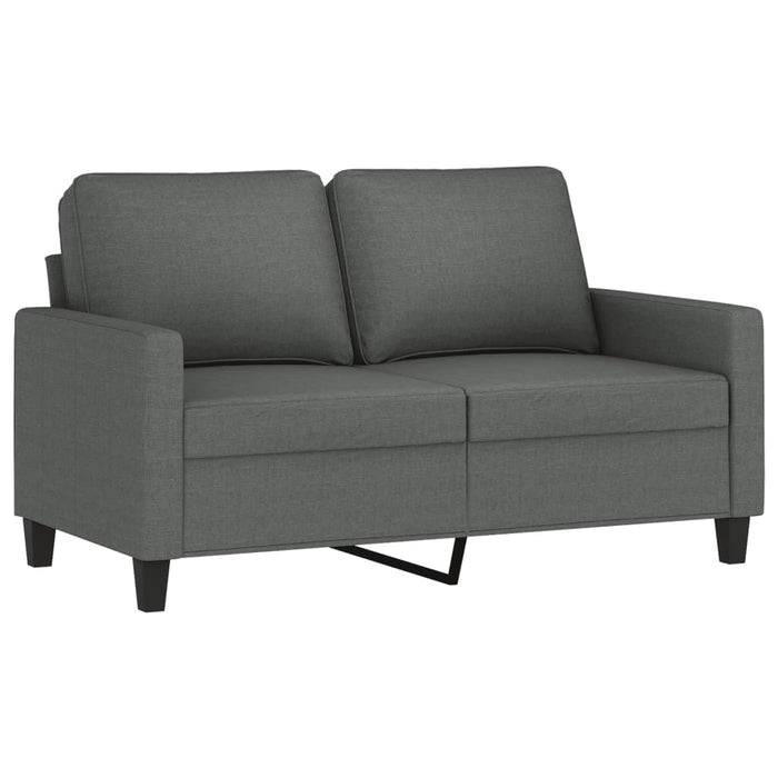 Set de canapele cu perne, 3 piese, gri închis, textil - WALTI WALTI