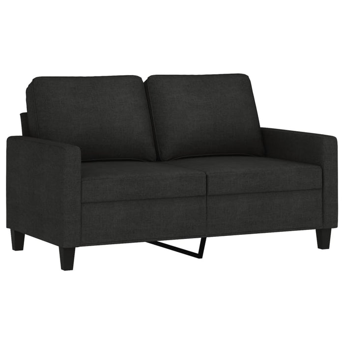 Set de canapele cu perne, 3 piese, negru, textil - WALTI WALTI