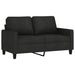 Set de canapele cu perne, 3 piese, negru, textil - WALTI WALTI