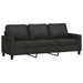Set de canapele cu perne, 3 piese, negru, textil - WALTI WALTI