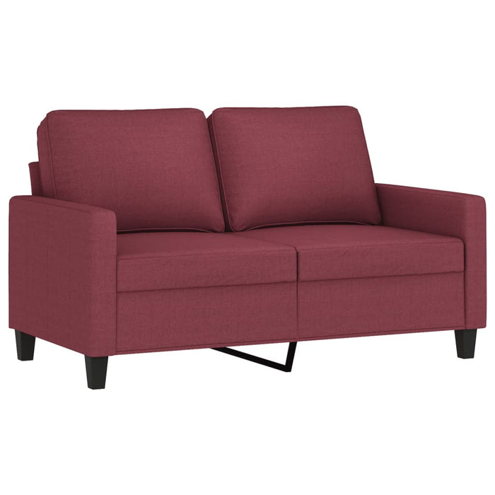 Set canapea cu perne, 3 piese, roșu vin, material textil - WALTI WALTI