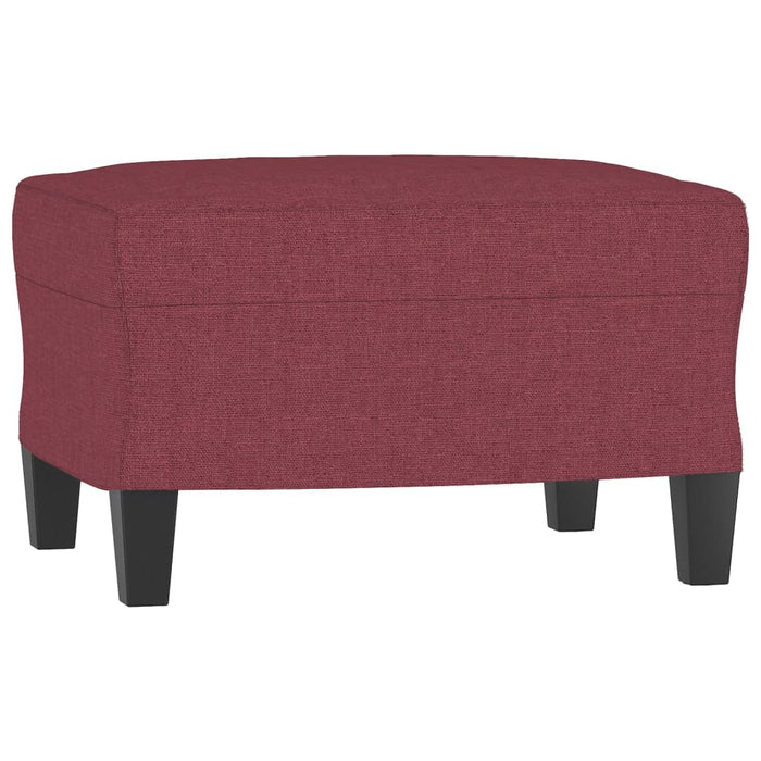 Set canapea cu perne, 3 piese, roșu vin, material textil - WALTI WALTI