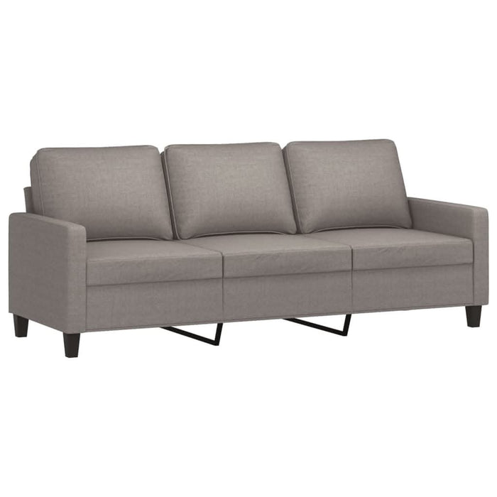 Set de canapea cu perne, 3 piese, gri taupe, material textil - WALTI WALTI