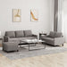 Set de canapea cu perne, 3 piese, gri taupe, material textil - WALTI WALTI