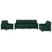 Set de canapele cu perne, 3 piese, verde închis, catifea - WALTI WALTI